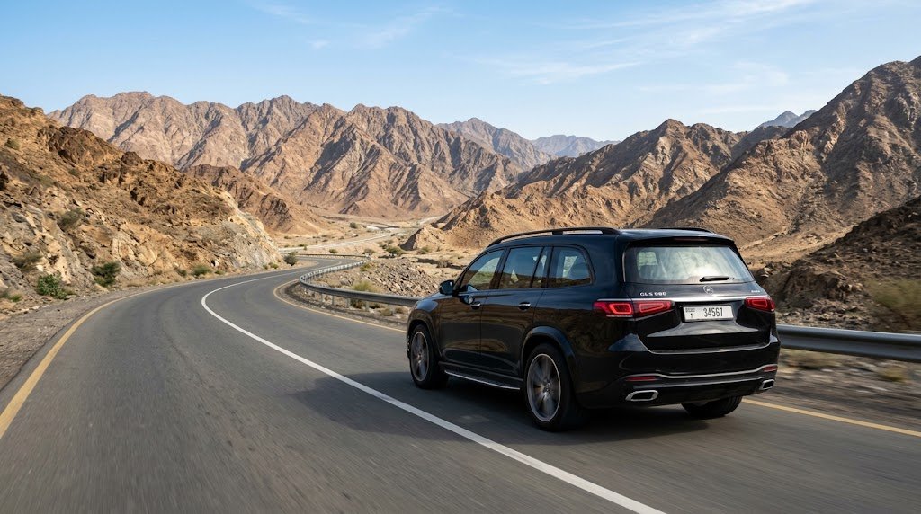 Dubai to Hatta by car through the Hajar Mountains